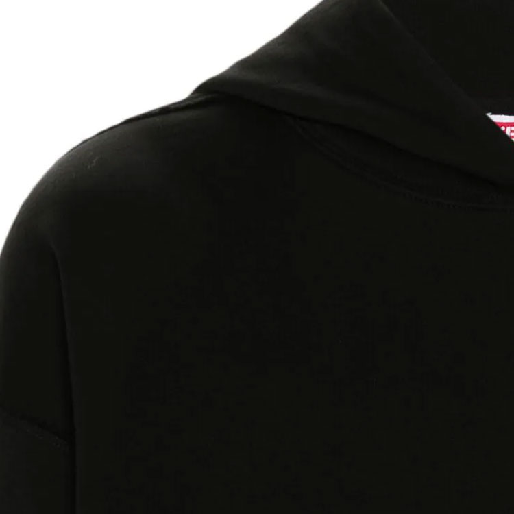 Sizing KENZO SS24 黑色刺绣标志宽松连帽卫衣 FE55SW1764MF-99J