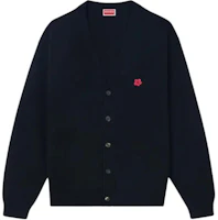 KENZO SS24 Black Floral Embroidered V-Neck Cardigan Sweater. FE65CA4853LC-99J KENZO SS24 Black Floral Embroidered V-Neck Cardigan Sweater. FE65CA4853LC-99J