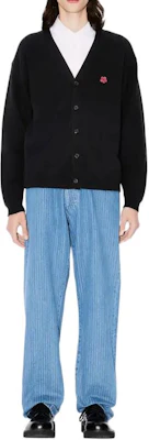 KENZO SS24 Cardigan Negro con Bordado Floral en Cuello en V. FE65CA4853LC-99J Shop KENZO SS24 Cardigan Negro con Bordado Floral en Cuello en V. FE65CA4853LC-99J