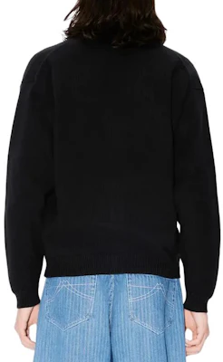 KENZO SS24 Cardigan Negro con Bordado Floral en Cuello en V. FE65CA4853LC-99J Details for KENZO SS24 Cardigan Negro con Bordado Floral en Cuello en V. FE65CA4853LC-99J