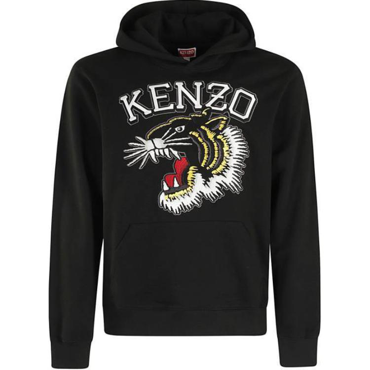 Order KENZO SS24  Black Graphic Print Oversized Pullover Hoodie. FE55SW1864MF-99J