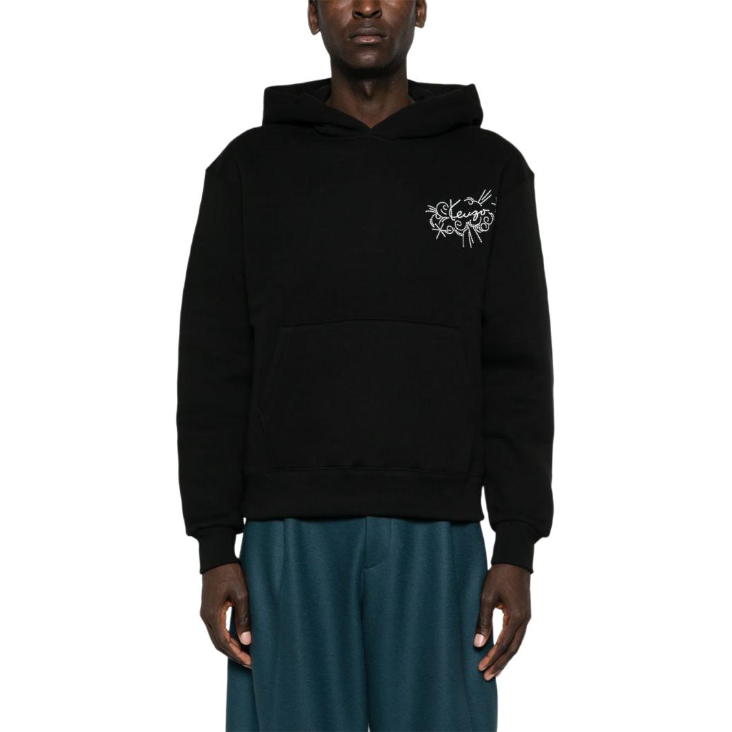 KENZO SS24  Black Hoodie with Embroidered Letter Logo. FE65SW2194MB-99J 圖 3