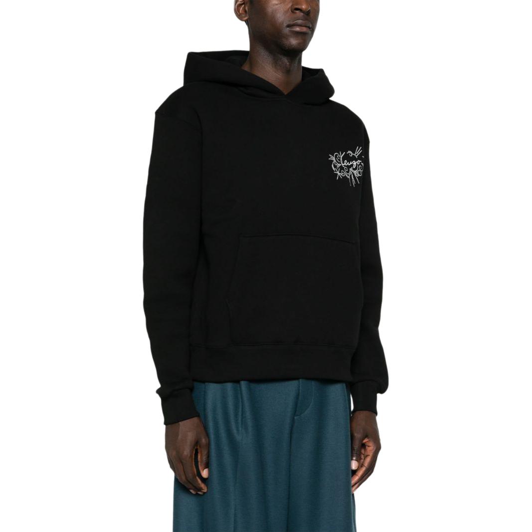 KENZO SS24  Black Hoodie with Embroidered Letter Logo. FE65SW2194MB-99J 圖 5