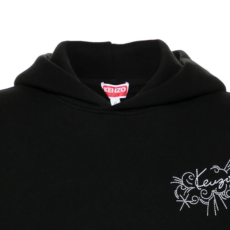 KENZO SS24  Black Hoodie with Embroidered Letter Logo. FE65SW2194MB-99J 圖 7