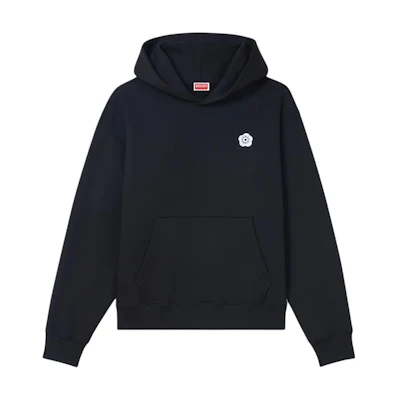 KENZO SS24 Black Hoodie with Logo Print Design. FE65SW2214MG-99J