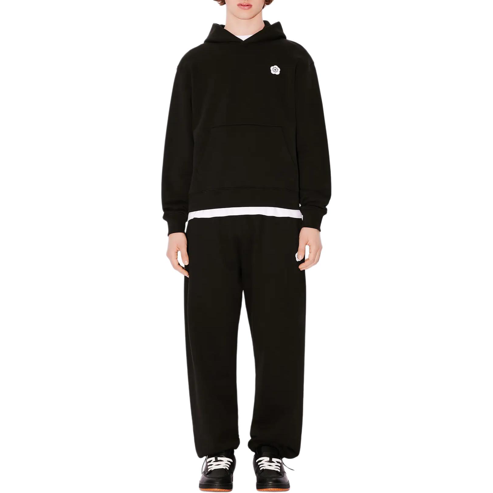 Shop KENZO SS24  Black Hoodie with Logo Print Design. FE65SW2214MG-99J