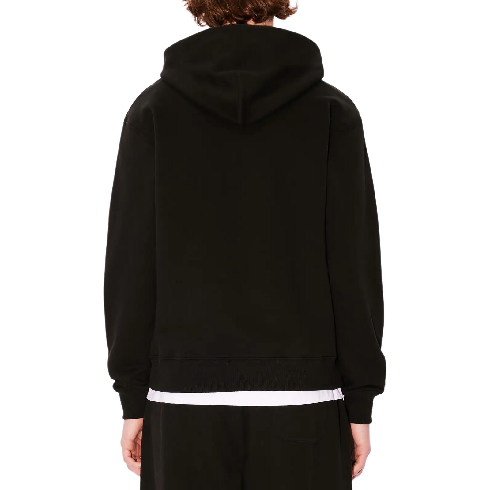 Details for KENZO SS24  Black Hoodie with Logo Print Design. FE65SW2214MG-99J