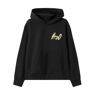 KENZO SS24 Black Letter Logo Graphic Hoodie. FD65SW0874MF-99J