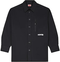 KENZO SS24 Black Letter Print Button-Up Long Sleeve Shirt. FE65CH5059LP-99 KENZO SS24 Black Letter Print Button-Up Long Sleeve Shirt. FE65CH5059LP-99