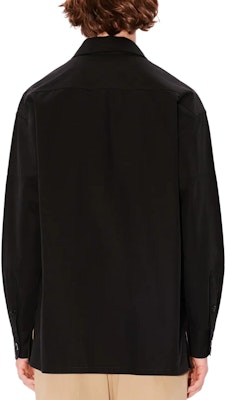 겐조 SS24 블랙 레터 프린트 버튼업 긴팔 셔츠. FE65CH5059LP-99 Details for 겐조 SS24 블랙 레터 프린트 버튼업 긴팔 셔츠. FE65CH5059LP-99