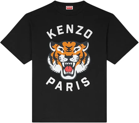 KENZO SS24 Black Letter Tiger Print Short Sleeve T-Shirt FE68TS0094SG-99J Buy KENZO SS24 Black Letter Tiger Print Short Sleeve T-Shirt FE68TS0094SG-99J