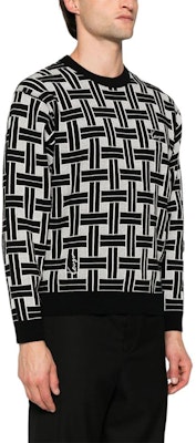 KENZO SS24 Black Logo Jacquard Embroidered Knit Sweater FE65PU4793CA Purchase KENZO SS24 Black Logo Jacquard Embroidered Knit Sweater FE65PU4793CA