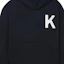 Shop KENZO SS24 Hoodie Hitam Longgar Cetakan Huruf. FE58SW0114MF-99J