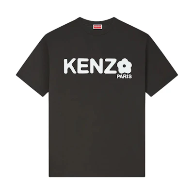 KENZO SS24 Black Loose Fit Logo Print Crewneck T-Shirt FE65TS4724SG-99J