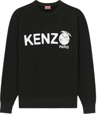 KENZO SS24 黑色羅紋圓領字母印花長袖上衣。 FE55SW1734MG-99J Buy KENZO SS24 黑色羅紋圓領字母印花長袖上衣。 FE55SW1734MG-99J