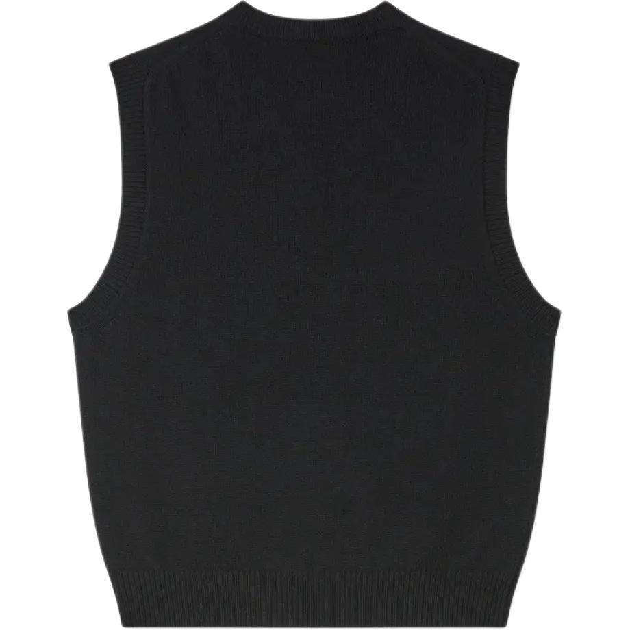 Lookbook KENZO SS24  Black Sleeveless V-Neck Floral Embroidered Vest. FE65PU4863LC-99J