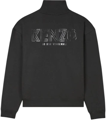 KENZO SS24 Sudadera Negra Logo Manga Larga Media Cremallera. FE65SW1974MG-99 Lookbook KENZO SS24 Sudadera Negra Logo Manga Larga Media Cremallera. FE65SW1974MG-99