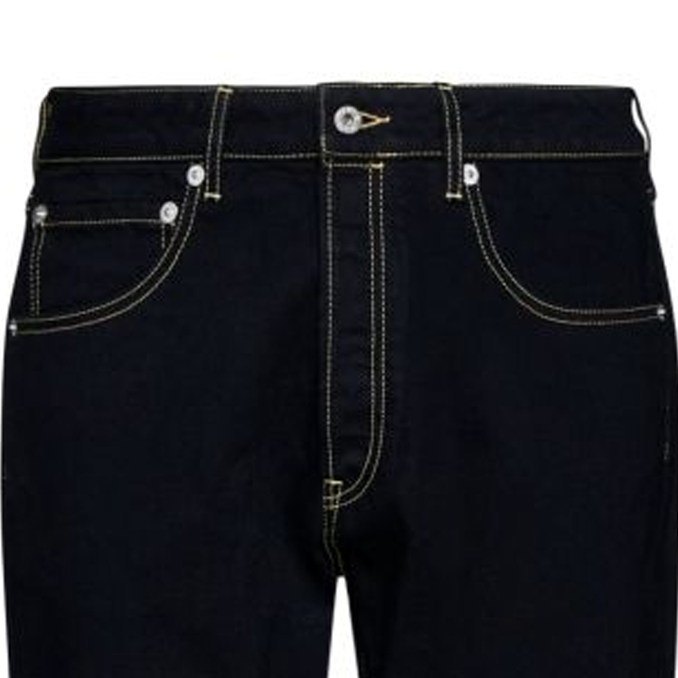 Sizing KENZO SS24  Black Straight-Leg Logo Print Pocket Zipper Jeans FE55DP1016C1-BM