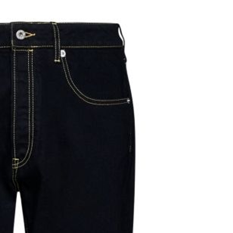 Cheap KENZO SS24  Black Straight-Leg Logo Print Pocket Zipper Jeans FE55DP1016C1-BM
