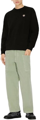 KENZO SS24 Black Tiger Head Logo Graphic Crewneck Sweatshirt. FE55SW2084MF-99J Shop KENZO SS24 Black Tiger Head Logo Graphic Crewneck Sweatshirt. FE55SW2084MF-99J