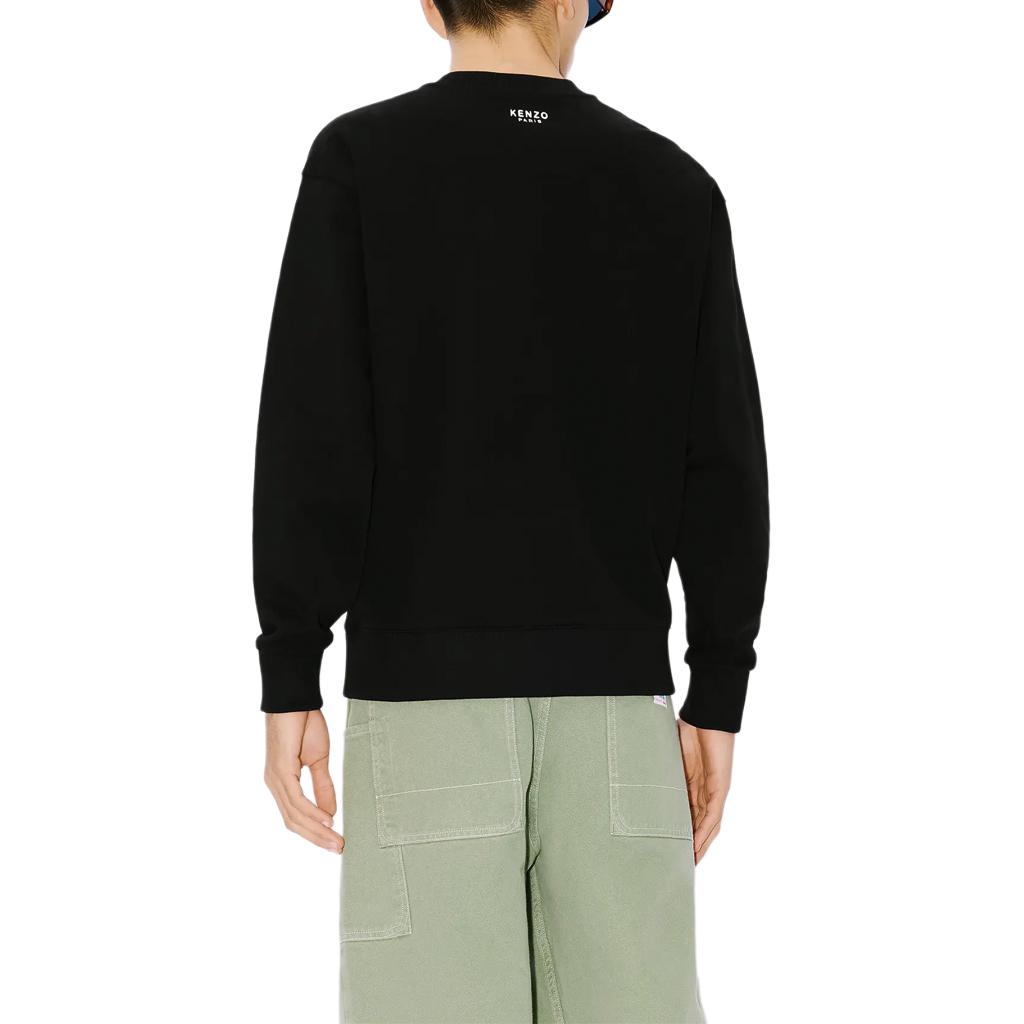 Purchase KENZO SS24  Black Tiger Head Logo Graphic Crewneck Sweatshirt. FE55SW2084MF-99J
