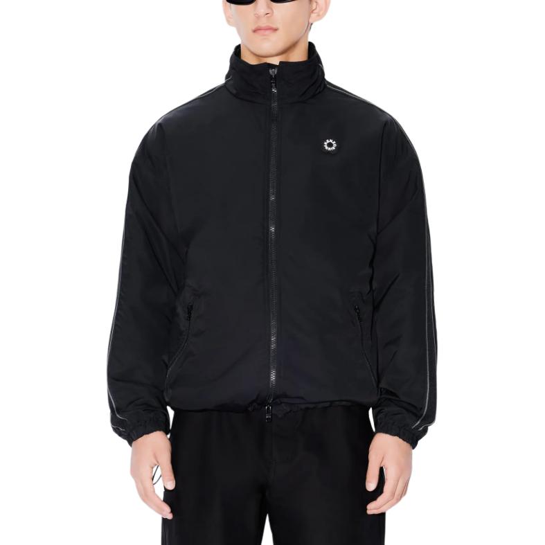 KENZO SS24  Black Zip-Up Jacket with Logo and Stand Collar. FE65BL1739CE-99 圖 5