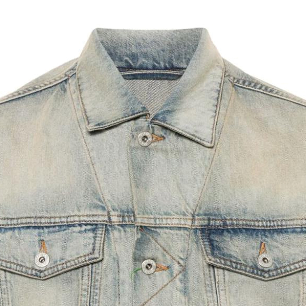 Details for KENZO SS24 ブルーデニムジャケット レタープリント＆ボタンアップカラーデザイン FE55DV3026B8-DY