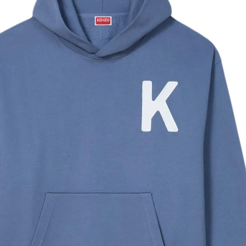 KENZO SS24  Blue Loose Fit Hoodie with Embroidered Lettering. FE58SW0114MF-67 圖 4