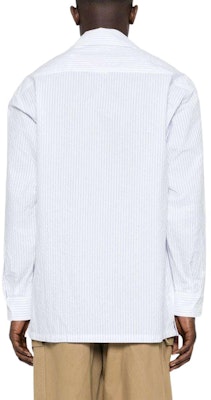 KENZO SS24 Baju Lengan Panjang Biru Berjalur Logo Square-Neck. FE55CH5249LD-63 Shop KENZO SS24 Baju Lengan Panjang Biru Berjalur Logo Square-Neck. FE55CH5249LD-63