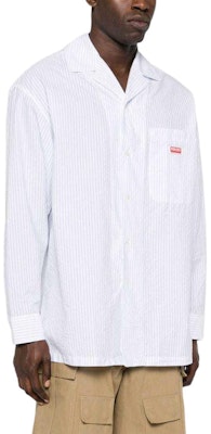 KENZO SS24 Baju Lengan Panjang Biru Berjalur Logo Square-Neck. FE55CH5249LD-63 Purchase KENZO SS24 Baju Lengan Panjang Biru Berjalur Logo Square-Neck. FE55CH5249LD-63