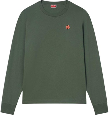 KENZO SS24 Sweatshirt Bordir Bunga Warna Khaki Gelap. FE65TS4764SG-51 Order KENZO SS24 Sweatshirt Bordir Bunga Warna Khaki Gelap. FE65TS4764SG-51