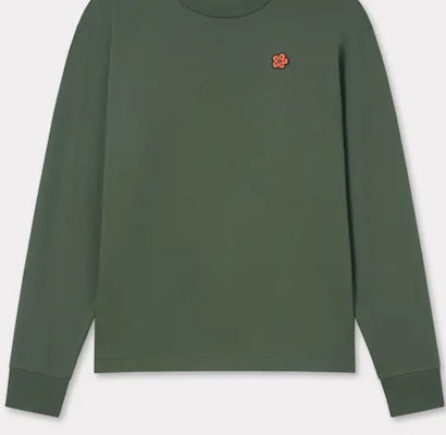 KENZO SS24 Sweatshirt Bordir Bunga Warna Khaki Gelap. FE65TS4764SG-51 Shop KENZO SS24 Sweatshirt Bordir Bunga Warna Khaki Gelap. FE65TS4764SG-51