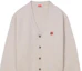 Shop KENZO SS24 Cárdigan Beige Bordado Floral Escote en V Manga Larga Sweater FE65CA4853LC-11