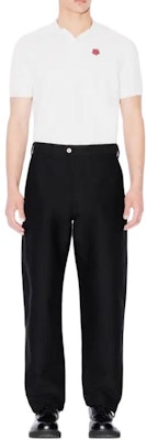 KENZO SS24 Floral Logo Embroidered Slim Fit Polo Shirt Grey White FE65PO5394PU-02 Shop KENZO SS24 Floral Logo Embroidered Slim Fit Polo Shirt Grey White FE65PO5394PU-02