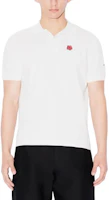 Purchase KENZO SS24 Floral Logo Embroidered Slim Fit Polo Shirt Grey White FE65PO5394PU-02