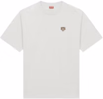 KENZO SS24 Grey Crewneck T-Shirt with Logo Tiger Embroidery. FE55TS1984SG-93 KENZO SS24 Grey Crewneck T-Shirt with Logo Tiger Embroidery. FE55TS1984SG-93