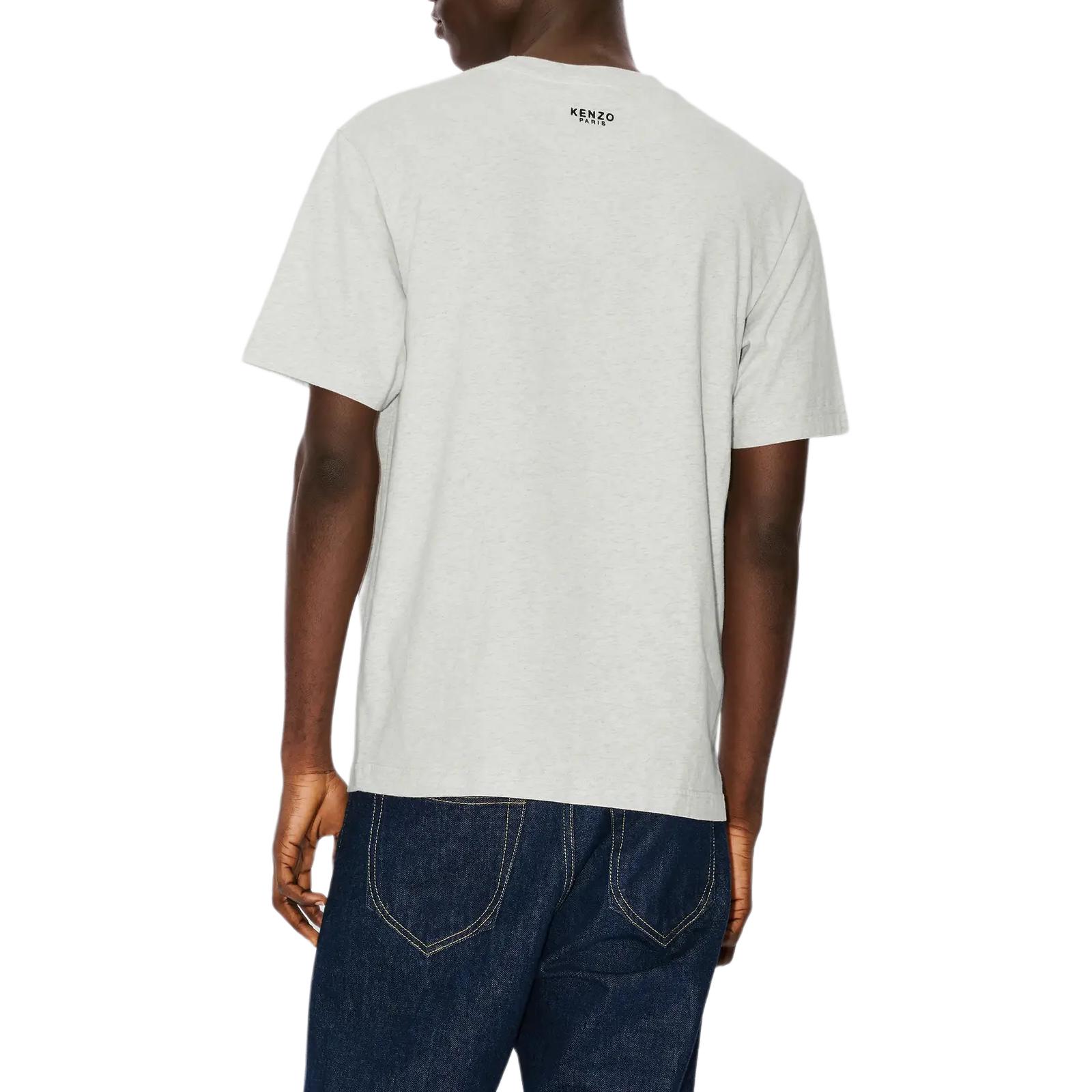 KENZO SS24  Grey Crewneck T-Shirt with Logo Tiger Embroidery. FE55TS1984SG-93 圖 5