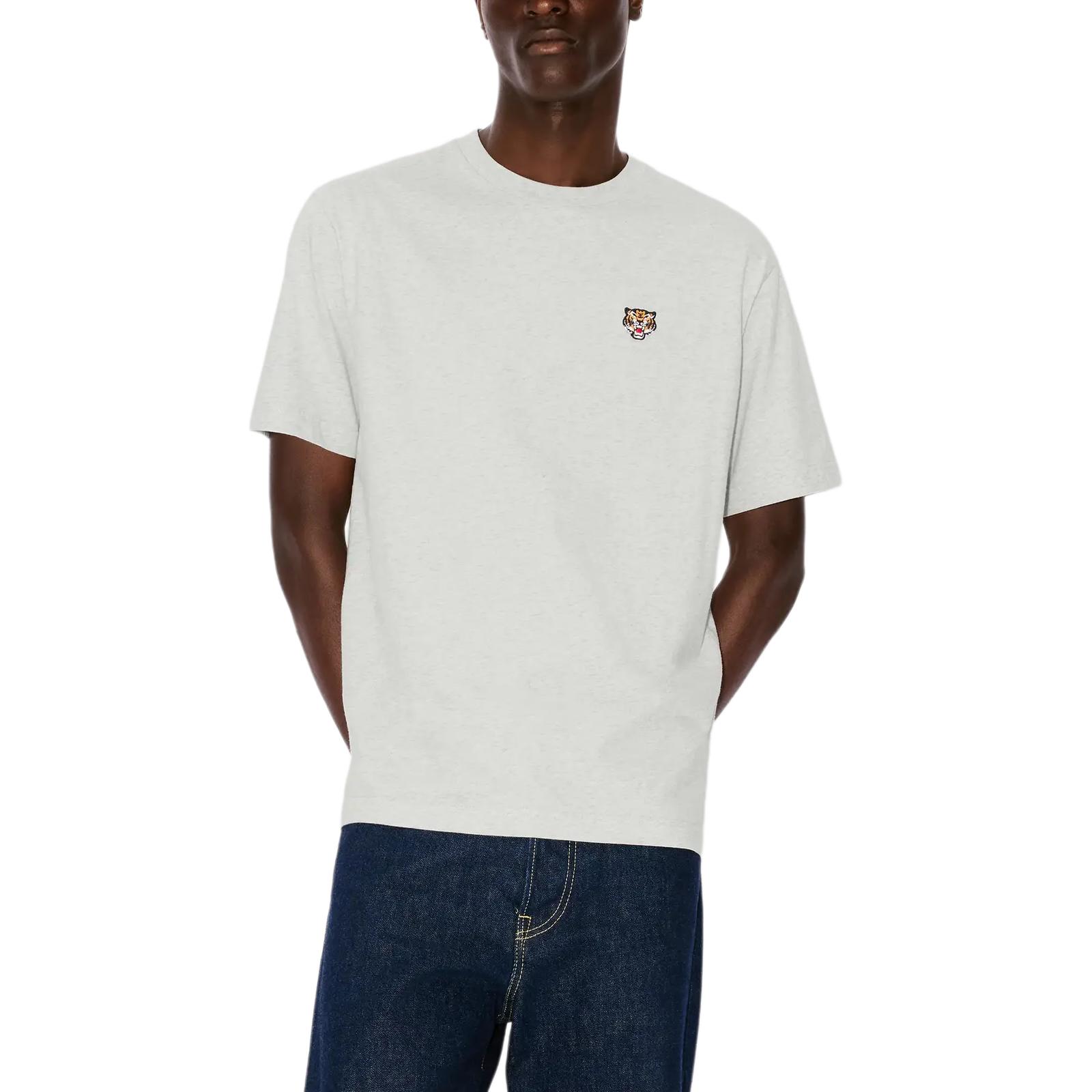 KENZO SS24  Grey Crewneck T-Shirt with Logo Tiger Embroidery. FE55TS1984SG-93 圖 6