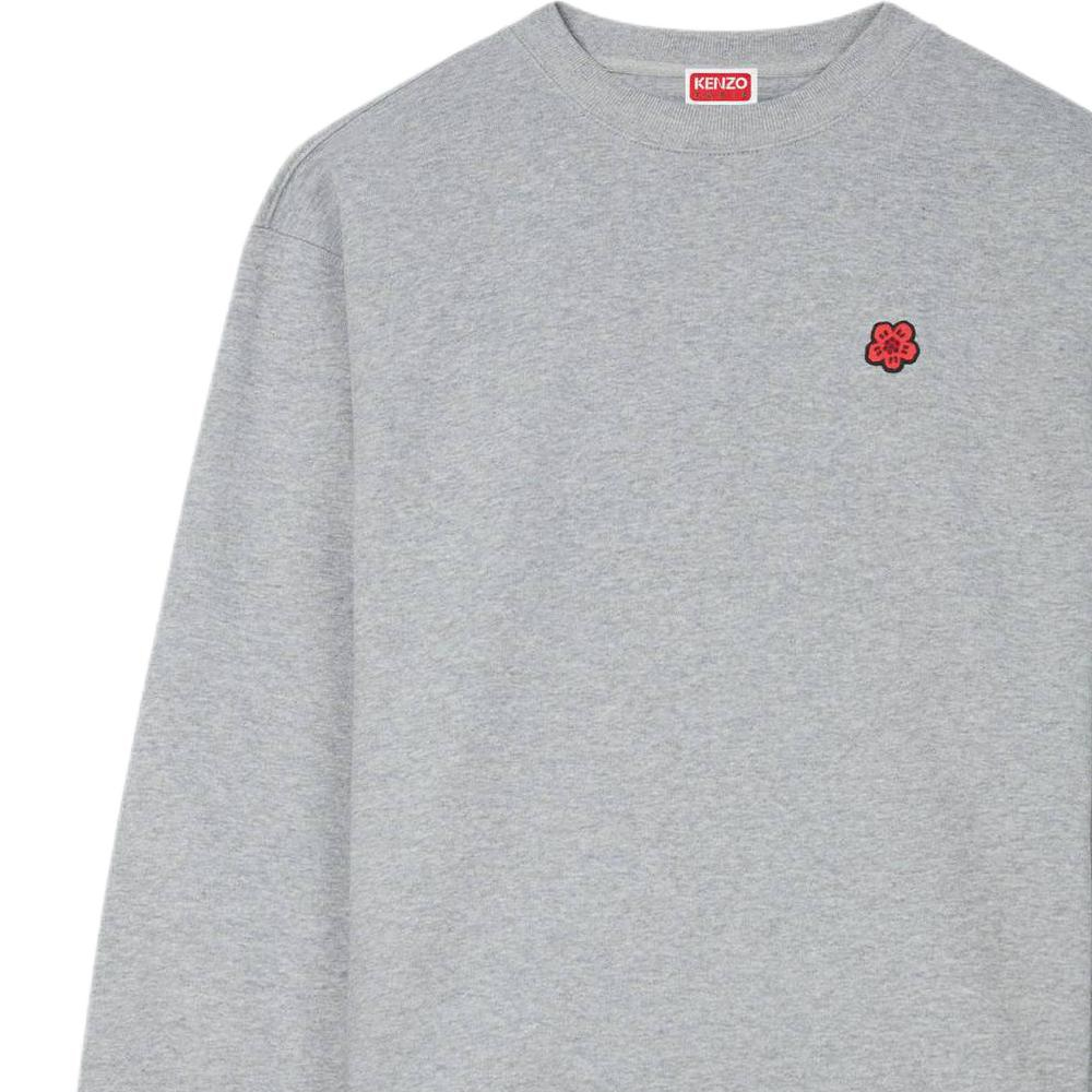 Shop KENZO SS24 灰色刺繡圓領套頭運動衫 FE65SW2234MF-94