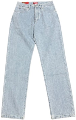KENZO SS24 Light Blue Straight-Leg Jeans with Pocket Zipper. FE55DP4106B4-DT Lookbook KENZO SS24 Light Blue Straight-Leg Jeans with Pocket Zipper. FE55DP4106B4-DT
