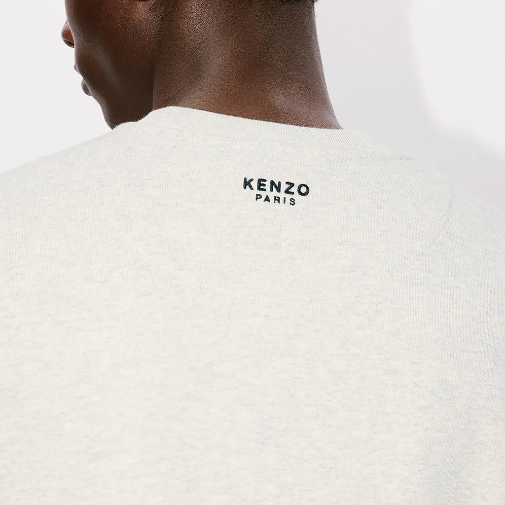 Sizing KENZO SS24  Light Gray Tiger Logo Crewneck Long Sleeve Sweatshirt FE55SW2084MF-93