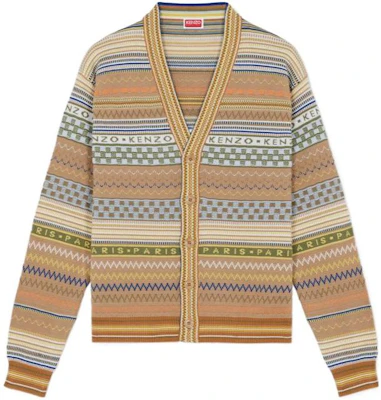 KENZO SS24 Multicolor V-Neck Logo Knit Sweater FE55CA4413CC-12 Buy KENZO SS24 Multicolor V-Neck Logo Knit Sweater FE55CA4413CC-12