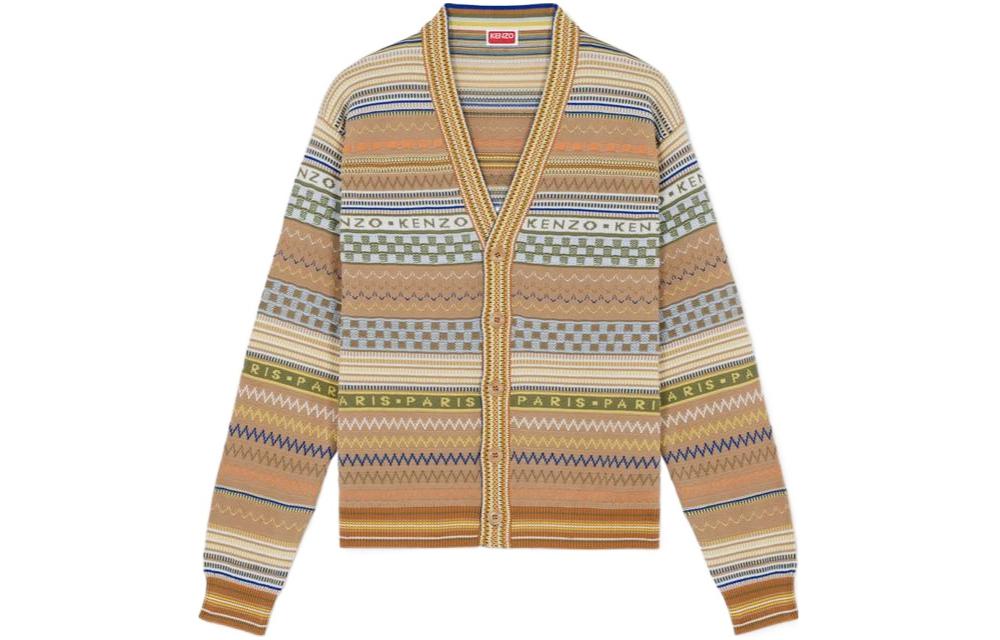 KENZO SS24  Multicolor V-Neck Logo Knit Sweater FE55CA4413CC-12 圖 2