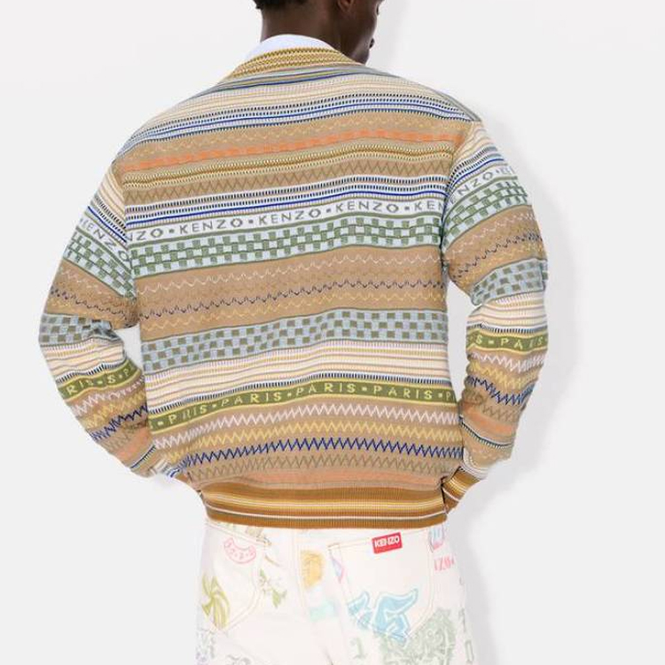 KENZO SS24  Multicolor V-Neck Logo Knit Sweater FE55CA4413CC-12 圖 5