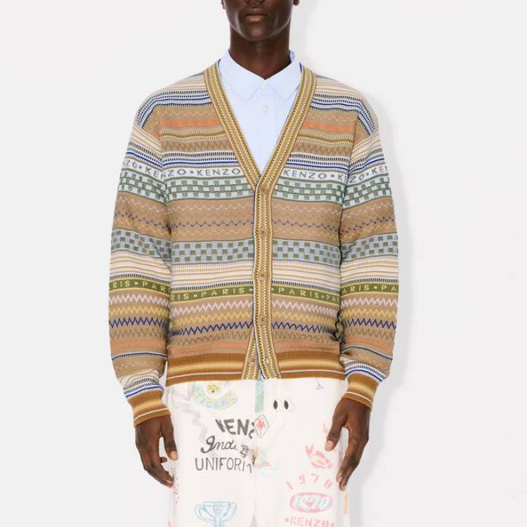 KENZO SS24  Multicolor V-Neck Logo Knit Sweater FE55CA4413CC-12 圖 6