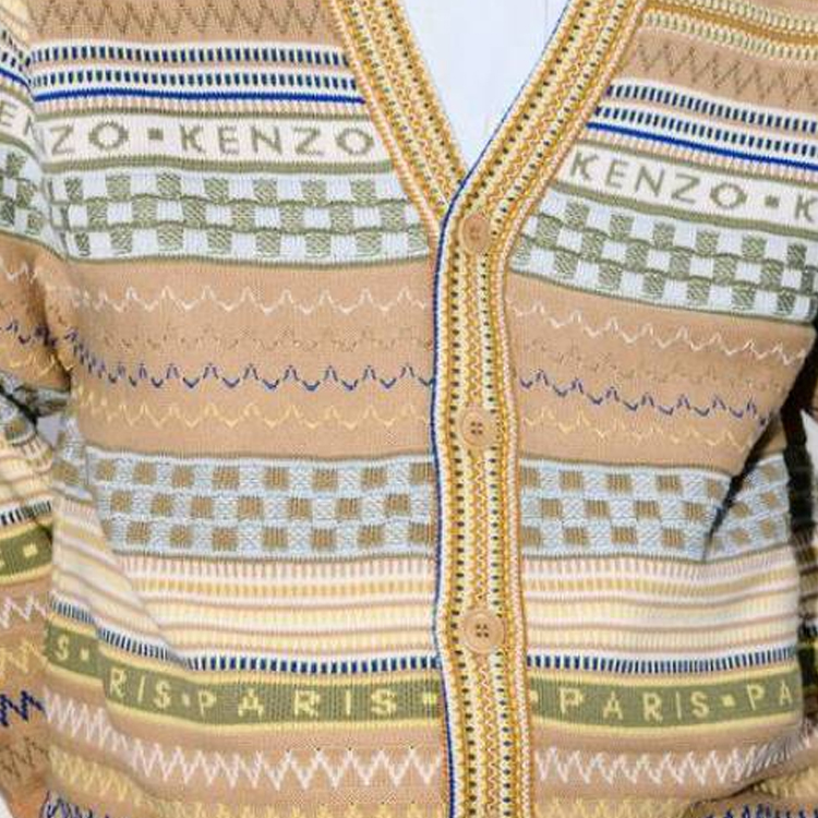 KENZO SS24  Multicolor V-Neck Logo Knit Sweater FE55CA4413CC-12 圖 7