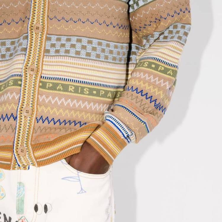 KENZO SS24  Multicolor V-Neck Logo Knit Sweater FE55CA4413CC-12 圖 8