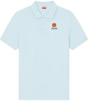 KENZO SS24 Sky Blue Logo Embroidered Polo Shirt. FE55PO5364PU-63 KENZO SS24 Sky Blue Logo Embroidered Polo Shirt. FE55PO5364PU-63