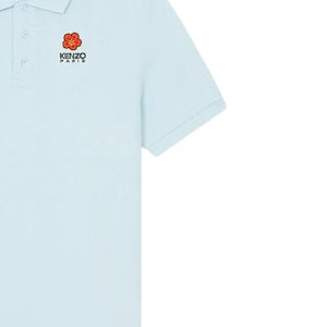 겐조 SS24 스카이블루 로고 자수 폴로 셔츠. FE55PO5364PU-63 Purchase 겐조 SS24 스카이블루 로고 자수 폴로 셔츠. FE55PO5364PU-63