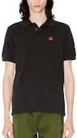 Shop KENZO SS24 Slim Fit Black Polo Shirt with Floral Logo Embroidery. FE65PO5394PU-99J